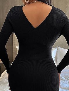 Material:10%-29% Polyester.Soft and high-quality fabric. Skin-friendly. lightweight. high elasticity also suit as a maternity dress.Features: Long sleeve. solid color. high waist. v neck. ribbed. bodycon mini dress. Floral Dress Formal, Boho Swimwear, Lace Formal Dress, Split Maxi Dress, Clubwear Dresses, Sweater Dresses, Lace Dress Long, Swimsuit Dress, Long Sleeve Sweater Dress