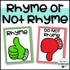 two posters with the words rhyme or not - rhyme on them