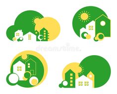 Sustainable City concept royalty free illustration City Concept, Sun Illustration, Sustainable City, House Logo, Free Illustration, Vector Illustration Design, Green House, Home Logo, Vector Illustrations