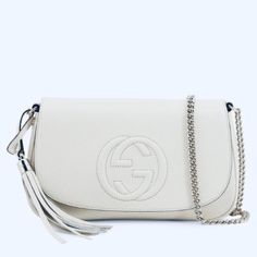 Brand New Gucci Crossbody Or Shoulder Bag. Made In Italy. Light Gold Chain With Stitching Interlocking Gg Logo. Measures 10.5in Wide X 6 In High 3 Inches Deep. 100% Authentic Or Money Back. Comes With Care Cards, Original Dust Bag Will Be Poshmark Authenticated. This Bag Is Rare And No Longer Available And Was Purchased At Full Price. Will Not Be Responding To Lowball Offers. Please Be Courteous. Thank You White Gucci Shoulder Bag With Chain Strap, White Gucci Shoulder Bag For Evening, Gucci Cream Crossbody Shoulder Bag, Gucci White Shoulder Bag For Everyday Use, White Gucci Shoulder Bag For Everyday Use, Elegant Cream Gucci Shoulder Bag, White Gucci Bag For Formal Occasions, White Luxury Gucci Shoulder Bag, Designer White Gucci Shoulder Bag