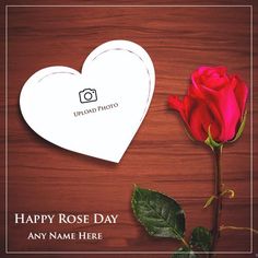 Happy Rose Day Photo Frame With Name Rose Day Pic, Happy Anniversary Photos