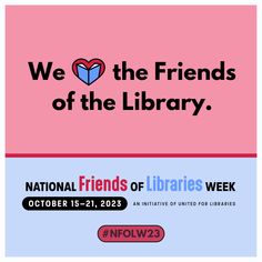 the national friends of librarians week poster