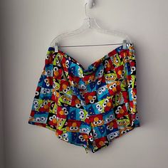 Sesame Street Pajama Shorts. New Without Tags, Never Worn. 95% Cotton, 5% Spandex #Tds376m Multicolor Sleepwear With Elastic Waistband For Pajama Party, Multicolor Printed Shorts For Loungewear, Multicolor Elastic Waistband Sleepwear For Lounging, Multicolor Printed Loungewear Shorts, Casual Stretch Multicolor Pajama Shorts, Casual Multicolor Stretch Pajama Shorts, Multicolor Short Sleepwear For Sleepover, Multicolor Sleep Bottoms With Elastic Waistband, Casual Multicolor Sleep Bottoms