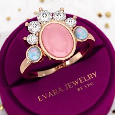 Add a touch of whimsy to your collection with this Barbie-themed Pink Opal Multi Stone Art Deco Ring. Crafted in 14K Gold, this ring features a stunning combination of pink opal, fire opal, and lab-grown diamonds. With a unique design inspired by the Art Deco era, this ring is sure to make a statement. Perfect for any pink-themed ensemble, this ring is a must-have accessory. Shop now and add a pop of color to your jewelry collection.𝐅𝐞𝐚𝐭𝐮𝐫𝐞𝐬:• 𝐌𝐚𝐝𝐞 𝐭𝐨 𝐎𝐫𝐝𝐞𝐫• 𝐌𝐞𝐭𝐚𝐥: 𝟏𝟒𝐊 Coquette Jewelry, Theme Pink, Stacked Wedding Rings, Barbie Theme, Deco Ring, White Gold Band, Art Deco Ring, Color Ring, Pink Opal