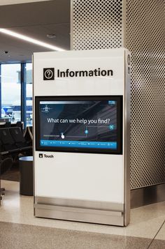 an information kiosk in an airport terminal