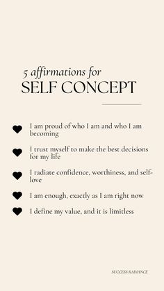 Your self-concept is the foundation of your confidence and happiness. 🌟 Repeat this affirmation daily to remind yourself of your worth and to celebrate the incredible person you are becoming. Save this Pin for daily inspiration and step into 2025 with a stronger, more empowered self-concept. 💪  Looking to level up your life in 2025? The Five Minute Journal is your ultimate tool for building habits of gratitude, mindfulness, and success in just minutes a day. 🌟 Whether you're starting a new routine or chasing big goals, this journal will keep you on track and inspired. Start your journey today—click to shop our must-have tools for success on Amazon! 📖✨  ✨ #SelfConcept #SelfLove #PersonalGrowth #ConfidenceGoals New Self Concept, You Are Affirmations, Daily Affirmations Success, 5 Affirmations, Worth Affirmations, Gratitude Mindfulness, The Five Minute Journal, Intelligent Change