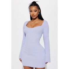 Available In Lavender Cozy Sweater Mini Dress Sweetheart Neckline Long Sleeve Stretch Dress Length = 33" 64% Polyester 36% Acrylic Lavender Long Sleeve Dress For Fall, Elegant Midi Evening Dresses, Sweetheart Neckline Long Sleeve, Pink Leopard Dress, Lavender Fashion, Black One Shoulder Dress, Sweater Mini Dress, Dress Sweetheart Neckline, Turtleneck Sweater Dress