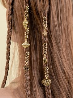 Hair Rings, Estilo Boho, Aesthetic Hair, Pretty Hairstyles, Hair Jewelry, Hair Looks, Hair Goals, Hair Inspo