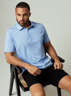 While our performance polos are ideal for functional movement, they are also stylish. The contrast edges add the signature 7DIAMONDS detail, while the fit will keep your comfort level optimal through out the day. Details Model is 6'1" and wears a size medium. Care: Machine wash cold, on delicate cycle, do not tumble dry, do not iron, dry flat, do not dry clean Composition: 76% Recycled Polyester | 17% Lyocell | 7% Spandex Fitted Blue Polo Shirt For Sports, Classic Blue Polo Shirt For Sports, Sporty Fitted Blue Polo Shirt, Functional Movement, Blue Sporty Polo Shirt With 4-way Stretch, Navy Moisture-wicking Collared Polo Shirt, Navy Sporty Moisture-wicking Polo Shirt, Cotton Sports Polo Shirt With 4-way Stretch, Blue Moisture-wicking Collared Polo Shirt