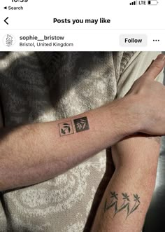 a person with a tattoo on their arm and the words, post you may like