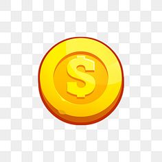 a gold coin with the letter s on it, transparent background png and psd