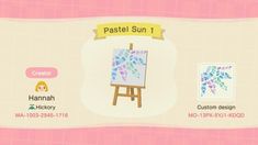 an animal crossing game with pastel sun 1