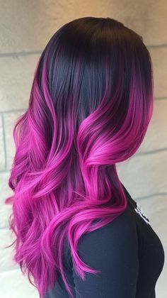 Add bright coral pink balayage for a vibrant and trendy look that complements tan skin. Visit our page for tips on achieving this eye-catching style. Save this pin for balayage inspiration! Tags: #BrightCoralPinkBalayage #HairColor #TanSkin Pink Underneath Hair, Balayage Inspiration, Pink Balayage, Pink Hair Color Ideas