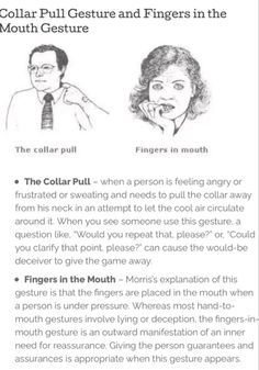 an image of a man and woman in the middle of a text description about collar pull gesture