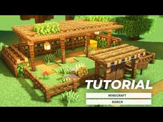 an image of a minecraft house with the text,'how to build a rustic ranch