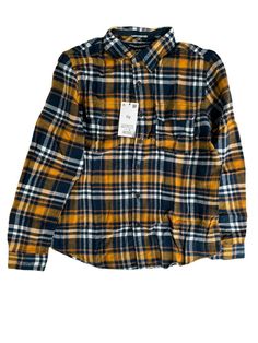 New with tags. Very nice Denim & Flower plaid long sleeve flannel. Retail $58+ Denim Flowers, Plaid Shirt Men, Long Sleeve Flannel, Plaid Flannel Shirt, Plaid Flannel, Women's Plaid Shirt, Casual Button Down Shirts, Button Up, Casual Shirts