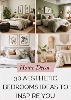 Trendy Bedroom 2024, Chill Bedroom Aesthetic, Bedroom Inspirations Ikea, Bedroom Inspirations Vintage, Bedroom Inspirations Green, Vintage Modern Bedroom, Bedroom Inspirations Cozy, Bedroom Inspirations For Small Rooms, Aesthetic Bedrooms