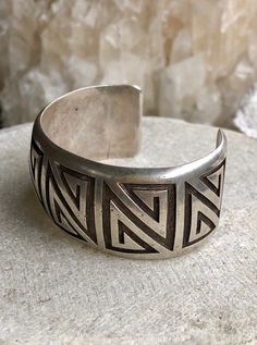 Sterling Silver Tribal Cuff Native American Vintage Bracelet Measures 1 inch wide, see pics for additional ,measurements weighs 42 grams The bracelet measures aprx 5 1/2 inches around not including the gap. Unique Etched Adjustable Cuff Bracelet, Adjustable Wide Band Engraved Cuff Bracelet, Adjustable Engraved Wide Band Cuff Bracelet, Unique Adjustable Wide Band Cuff Bracelet, Bohemian Wide Band Adjustable Cuff Bracelet, Adjustable Wide Band Vintage Bracelet, Unique Adjustable Wide Band Bangle, Adjustable Wide Band Cuff Bracelet, Vintage Adjustable Wide Band Bracelet