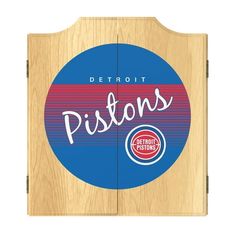 detroit pistos wooden sign on a white background