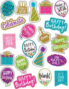 Confetti Happy Birthday Stickers Confetti Stickers, Happy Planner Free Printable, Happy Birthday Stickers, Scrapbook Printables Free, Happy Birthday Printable, Birthday Icon, Birthday Cake Topper Printable, Diy Xmas Gifts, Free Printable Stickers