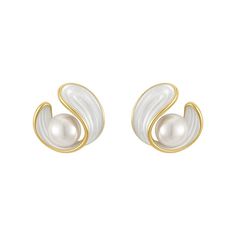 Shell-shaped Pearl Earrings For Gift, Shell-shaped Pearl Drop Earrings For Gifts, Pearl Clip-on Jewelry Gift, Pearl Clip-on Jewelry For Gift, White Pearl Clip-on Earrings With Pearl Charm, Elegant Shell Jewelry For Anniversary, Shell-shaped Pearl Charm Earrings As Gift, Shell-shaped Pearl Earrings For Wedding, Pearl Shell-shaped Earrings For Wedding