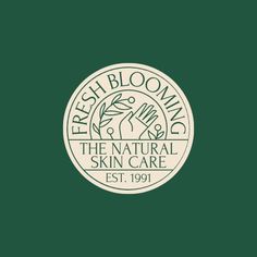 the logo for fresh blooming's natural skin care