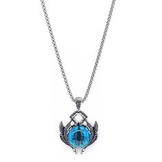 Harness the mystical power of the Blue Dragon Eye with this stunning necklace Introducing the "Necklace -Blue Dragon Eye"! This eye-catching piece of jewelry is perfect for anyone who wants to add a touch of fantasy to their outfit. The pendant features a mesmerizing dragon eye in a striking shade of blue, making it the perfect accessory for men and women who want to make a bold statement.Each necklace comes with a leather cord that you can adjust to your preferred length, or if leather isn't yo Dragon Eye, Blue Dragon, Handcrafted Necklace, Necklace Blue, Stunning Necklace, Fantasy Fashion, Leather Cord, Shades Of Blue, Unique Pieces