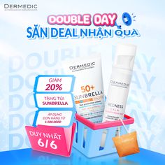 an ad for dermedic's double day with the same product in it