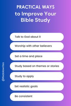 Practical Ways to Improve Your Bible Study Godly Living, Godly Life, Spiritual Living, Lifestyle Tips, Christian Faith, Self Development, Personal Growth