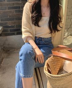 Korean Outfit Street Styles, Casual College Outfits, Korean Casual Outfits, Korean Girl Fashion, Korean Outfits