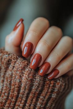 From Matte to Metallics: 33 Fall Nail Color Ideas You Can't Miss Burnt Orange Nails, Simple Fall Nails, November Nails, Fall Nail Trends, Nude Nail, Fall Nail Colors, Autumn Nails