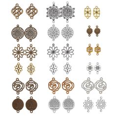 PRICES MAY VARY. ❤[1 BOX 72PCS FLOWER CONNETOR CHARMS]: If you are a person with a great demand for handicrafts, flower connector charm is very suitable for you. You will receive a box of 72pcs flower links connectors, enough for you to make a lot of handicrafts. ❤[STYLE DIVERSITY]: We have very popular clover link charms, tree of life connector charms, sunflower connector charm, etc. Our metal link charms have 9 kinds of patterns, 2 colors for each pattern, and a total of 18 styles, which are c Celtic Butterfly, Bracelet Craft, Flower Flat, Diy Earring, Clover Charm, Chakra Jewelry, Women Diy, Jewelry Making Charms, Bracelet Crafts