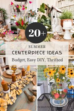 the top 20 summer centerpiece ideas to make it look like they are on display