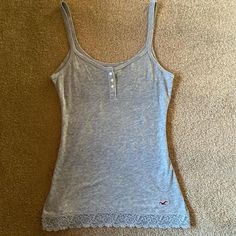 Henley With Lace Cami, Henley Tank Top, Y2k Tops 2000s, Tank Top Outfit, Silly Clothes, 2000s Era, Y2k Cami, Downtown Outfits