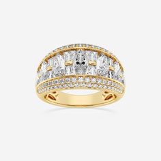 3 1/6 ctw Marquise and Baguette Lab Grown Diamond Alternating Fashion Band 14K Yellow Gold DE, VS1 Pearl And Diamond Earrings, Pearl Diamond, Baguette Diamond, Lab Grown, Colored Diamonds, Types Of Metal, Fashion Rings, Lab Grown Diamonds, Freshwater Pearls