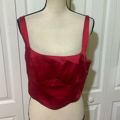 From Gb, This Top Features: Square Neckline Sleeveless Side Zip Closure Corset Detailing On Bodice Rounded Hem Polyester Machine Wash Cold, Gentle Cycle/Tumble Dry Low Cropped Corset Top, Cropped Corset, Floral Cami Top, Hollister Shirts, Floral Cami, Girls Red, Lace Camisole, Yoga Tops, Lace Back