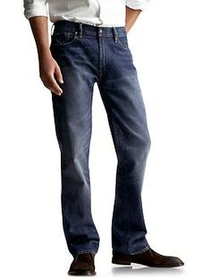 1969 standard fit jeans (medium blue vintage wash), say it with me "DARK WASH" Stylish Jeans For Men, Jean Crafts, Gap Men, Medium Wash Jeans, Straight Fit Jeans, 2014 Fashion, Relaxed Fit Jeans, Gap Jeans, Blue Vintage