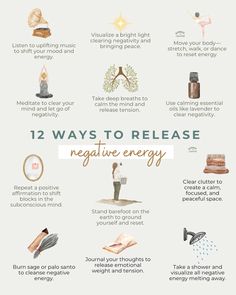 Ways to release negative energy, science of essentials, self care, calm, cleanse, uplift, positive Energy Hygiene, Clear Bad Energy, Intuition Developing, Signs Of Magnesium Deficiency, Ritual Ideas, Yoga Words, Health Benefits Of Walking, New Years Goals, Release Negative Energy