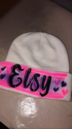 Custom made beanie with airbrush name desing. all beanies are unique since they are all free-hand airbrush painted. all beanies will look sligthly different, no beanies are identical please provide the following: - one word or name - choice one or two colors for background Colors For Background, Airbrush Shirts, Air Brush Painting, Airbrush Art, Skull Cap Beanie, Free Hand, One Word, Bat Mitzvah, Skull Cap