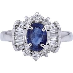 Relish the allure of timeless elegance with our Enchanting Oval Sapphire and Diamond Platinum Ring. Nestled in a bed of lustrous platinum, a captivating oval sapphire steals the spotlight, radiating with a mesmerizing azure hue. This celestial gem, with a total carat weight of 1.42 carats, exudes an ethereal beauty that captivates hearts effortlessly.Embracing the sapphire are dazzling diamonds, totaling 0.91 carats, adding a touch of celestial sparkle to this divine creation. Crafted with precision and passion, this ring is a testament to sophistication and refinement, a symbol of eternal love and devotion. Let it adorn your finger as a manifestation of your exquisite taste and unparalleled grace.Indulge in luxury and grace with our Enchanting Oval Sapphire and Diamond Platinum Ring, a ti Oval Sapphire Ring In Platinum, Blue Oval Diamond Ring With Polished Finish, Oval Sapphire Ring With Diamond And Polished Finish, Oval Blue Diamond Ring With Polished Finish, Elegant Oval Sapphire Ring In Platinum, Oval Sapphire Ring With Brilliant Cut In Platinum, Oval Platinum Sapphire Ring, Timeless Oval Sapphire Diamond Ring, Oval Sapphire Ring With Accent Stones In Platinum