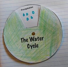 a piece of paper with the words the water cycle written on it