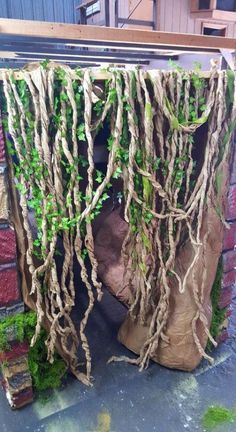 a building with vines growing out of it