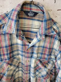 Vintage 70s Woolrich Plaid Flannel Button Shirt Men's Button Shirts Men, Flannel Outfits, Oct 30, Mens Oxfords, Button Shirt, Plaid Flannel, Vintage 70s, Favorite Outfit, Button Downs