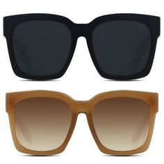 PRICES MAY VARY. ANDWOOD Oversized Sunglasses For Women is fashion style brand designer,It is suitable for big face, show womans unique and fashion.The most fashionable classic retro design, the perfect cover your eyes. [UV Protective] Big square sunglasses with UV400 rated protection, can block 100% of both UVA and UVB radiation and fully protect against harmful ultraviolet rays. Ladies will love to wear these big sun glasses in the warm light of summer or on those cold winter mornings. HIGH QU Big Sun Glasses, Big Glasses, Large Sunglasses, Winter Mornings, Spring Trip, Big Face, Ultraviolet Rays, Sunglasses For Women, Oversized Sunglasses