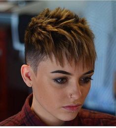 October Hair, Funky Short Hair, Very Short Haircuts, Spiky Hair, Super Short Hair, Edgy Short Hair, Sassy Hair, Undercut Pixie