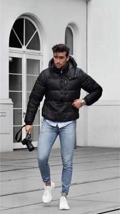 Winter Outfits Men Streetwear, Outfits Men Streetwear, Mens Puffer Jacket, Fashion Suits For Men, Winter Outfits Men, Mens Fashion Casual Outfits, Stylish Mens Outfits, Men Fashion Casual Outfits