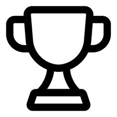 a black and white icon of a trophy