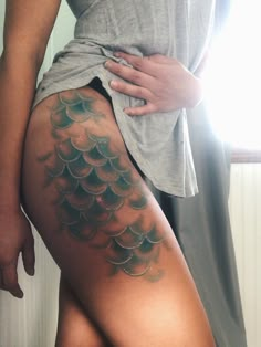 Mermaid Ocean Tattoo, Ocean Leg Tattoo, Ocean Leg Sleeve Tattoo, Water Tattoo Ideas, Mermaid Thigh Tattoo, Mermaid Sleeve Tattoos