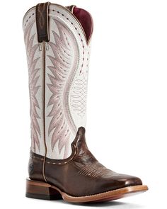 Ariat Women's Vaquera Mustang Western Boots - Wide Square Toe | Boot Barn Ariat Boots Square Toe, Square Toed Boots, Short Cowgirl Boots, Womens Ariat Boots, Ariat Riding Boots, Ariat Western Boots, Ariat Womens Boots, Square Toe Leather Boots, Ariat Cowgirl Boots