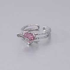 Main Stone Color: 27 Trendy Silver Heart Ring For Valentine's Day, Trendy Pink Heart-shaped Rings, Trendy Pink Heart Promise Ring, Trendy Silver Heart Rings, Trendy Silver Heart-shaped Ring, Cute Silver Heart Ring For Valentine's Day, Trendy Silver Heart Promise Ring, Silver Trendy Heart Promise Ring, Trendy Open Heart Ring For Valentine's Day